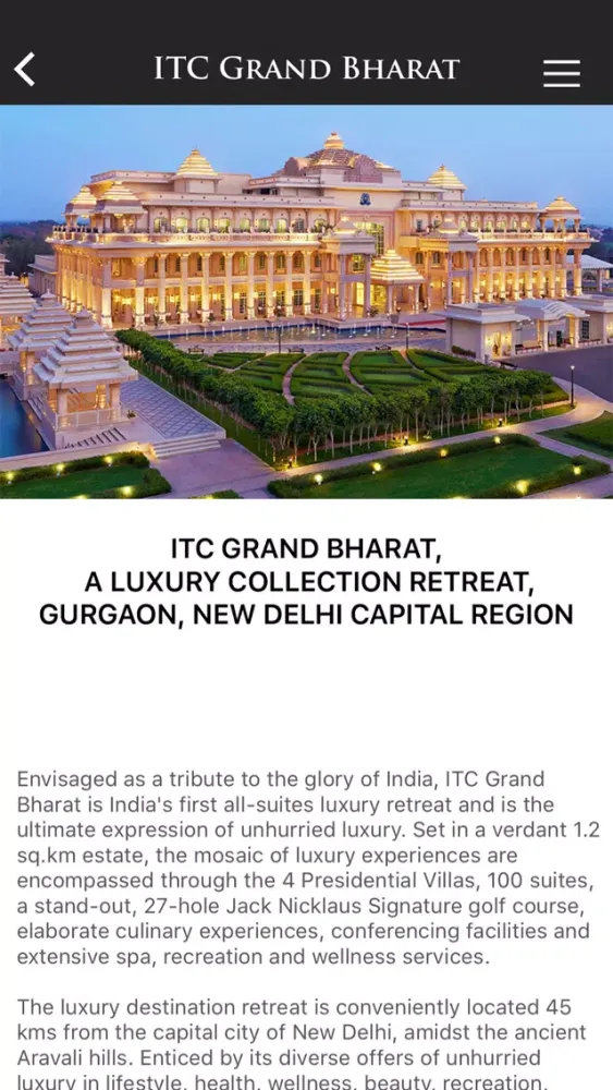 ITC Grand Bharat স্ক্রিনশট
