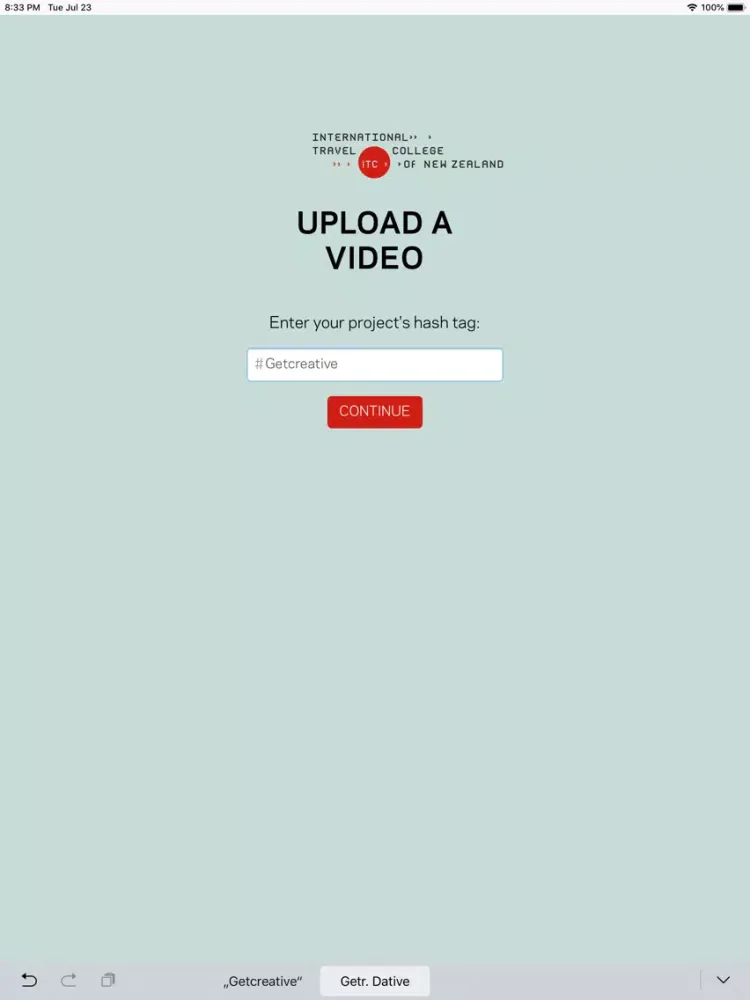 Ảnh chụp màn hình của ITC by EditMate iPad 