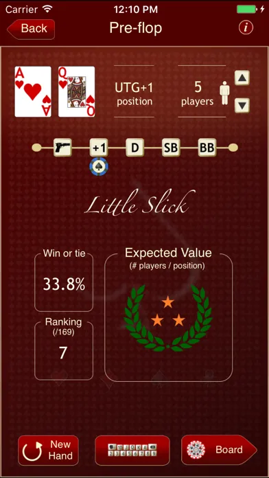 ภาพหน้าจอของ The Poker Calculator