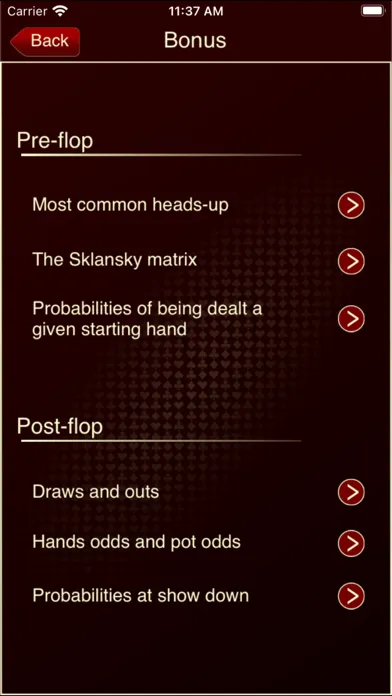 ภาพหน้าจอของ The Poker Calculator