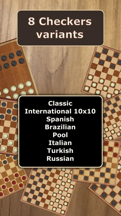 Captures d'écran de Checkers game