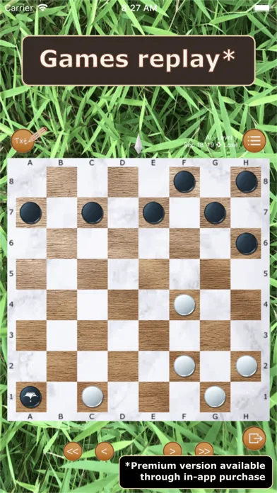Captures d'écran de Checkers game