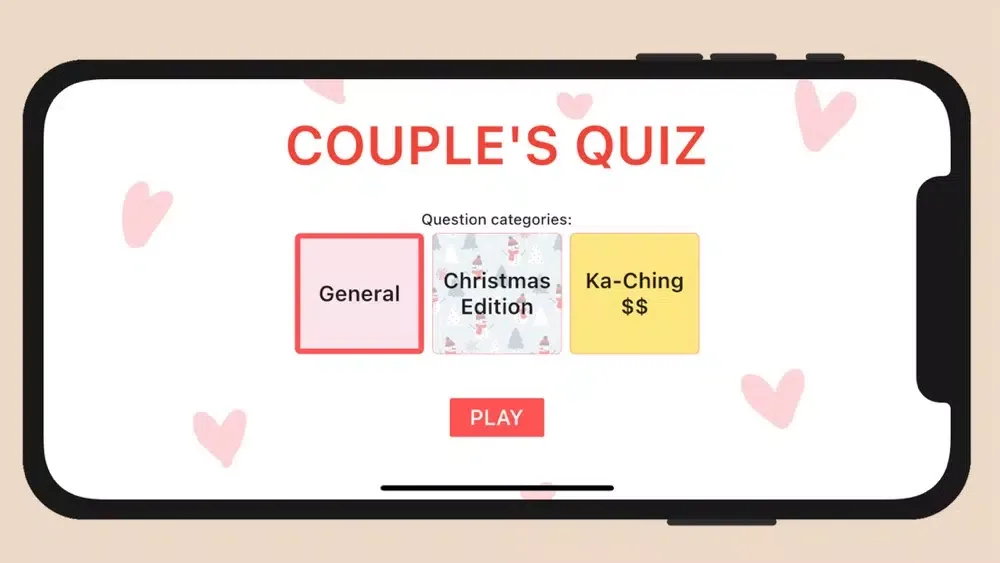 Capturas de tela do Couple's Quiz