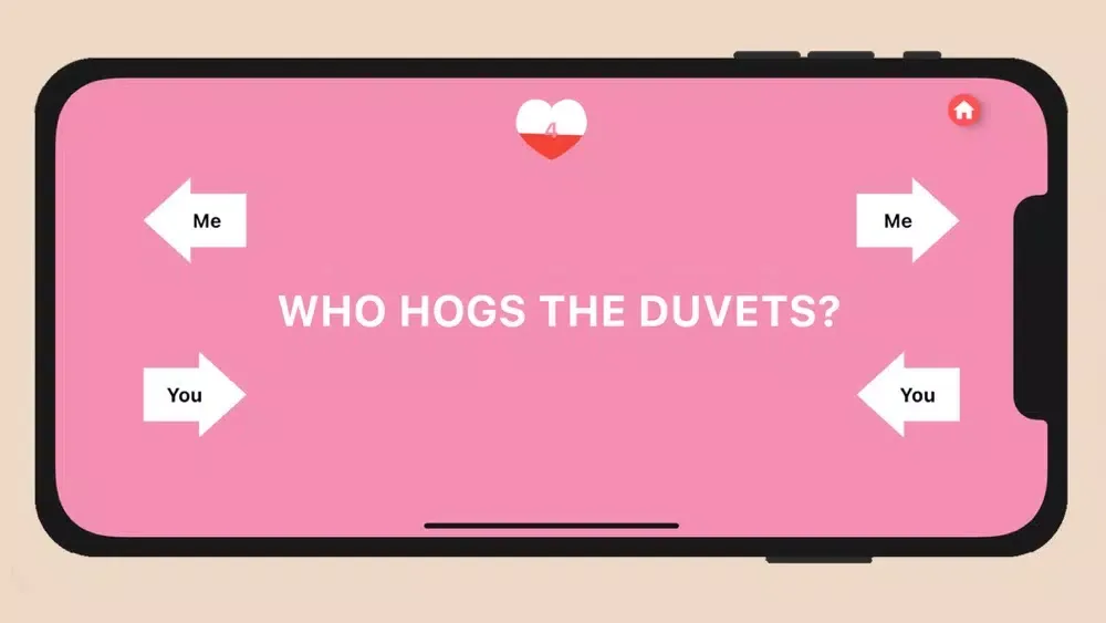 Capturas de tela do Couple's Quiz