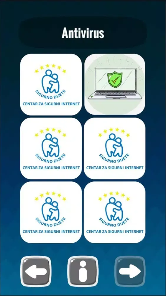 Tangkapan skrin Stay Safe memorijska igra