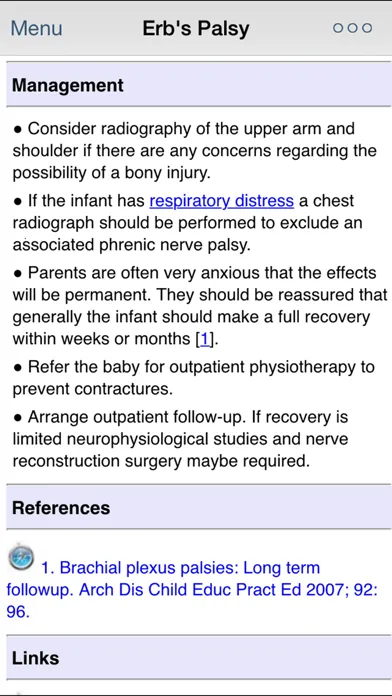 ภาพหน้าจอของ Paediatric Postnatal Problems