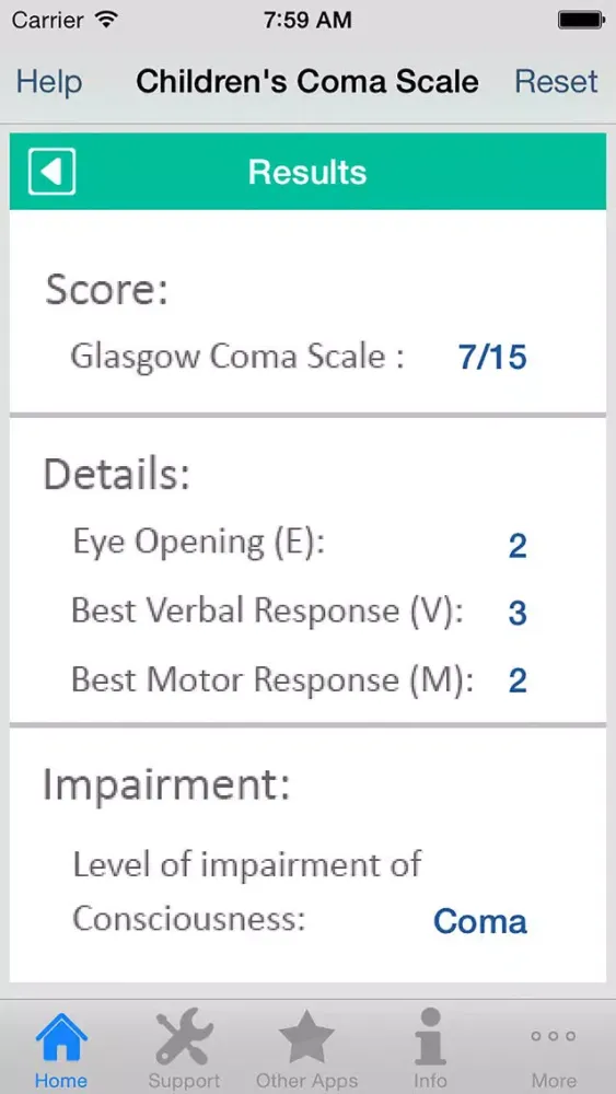 Capturas de pantalla de Children's Coma Scale
