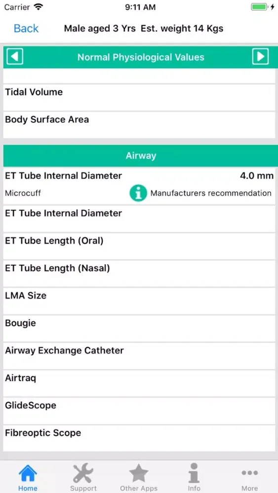 PICU Calculator Lite سکرین شاٹس