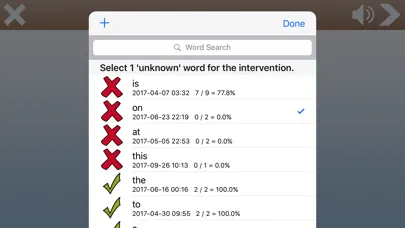 Zrzuty ekranu Sight Word Intervention