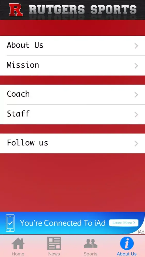 Ảnh chụp màn hình của Rutgers Sports