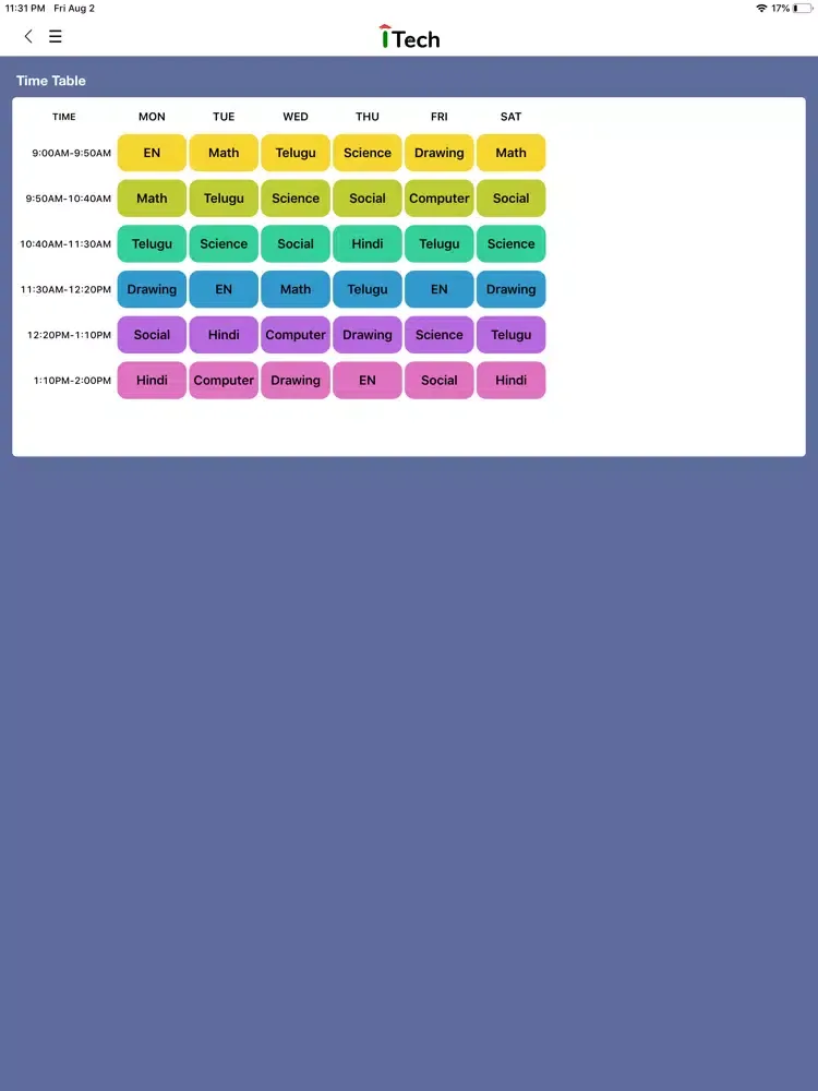 Tangkapan skrin iTech - Student iPad 