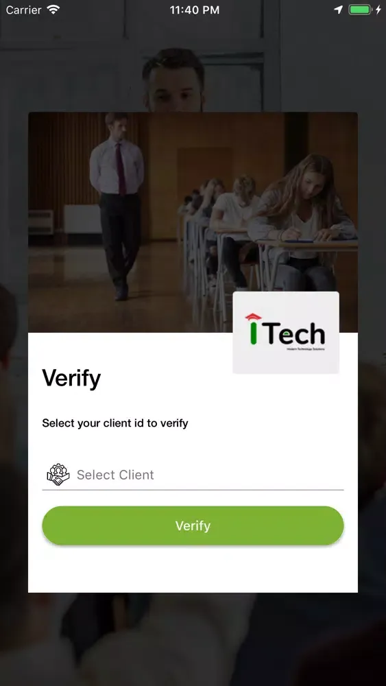 Tangkapan skrin iTech - Student