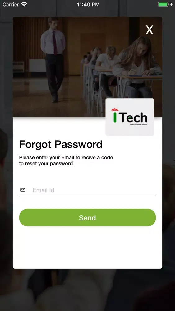 Tangkapan skrin iTech - Student