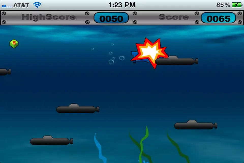 Submarine Game HD Lite 스크린샷