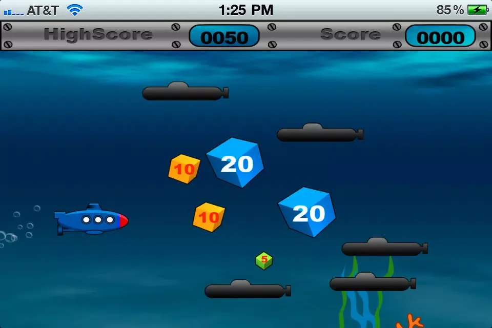Submarine Game HD Lite 스크린샷