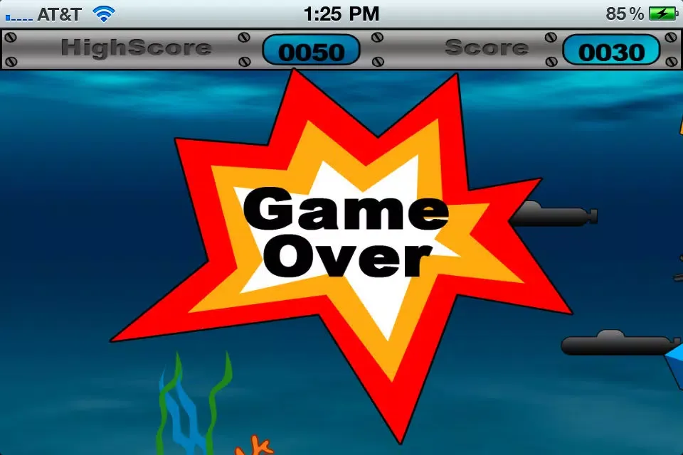 Submarine Game HD Lite 스크린샷