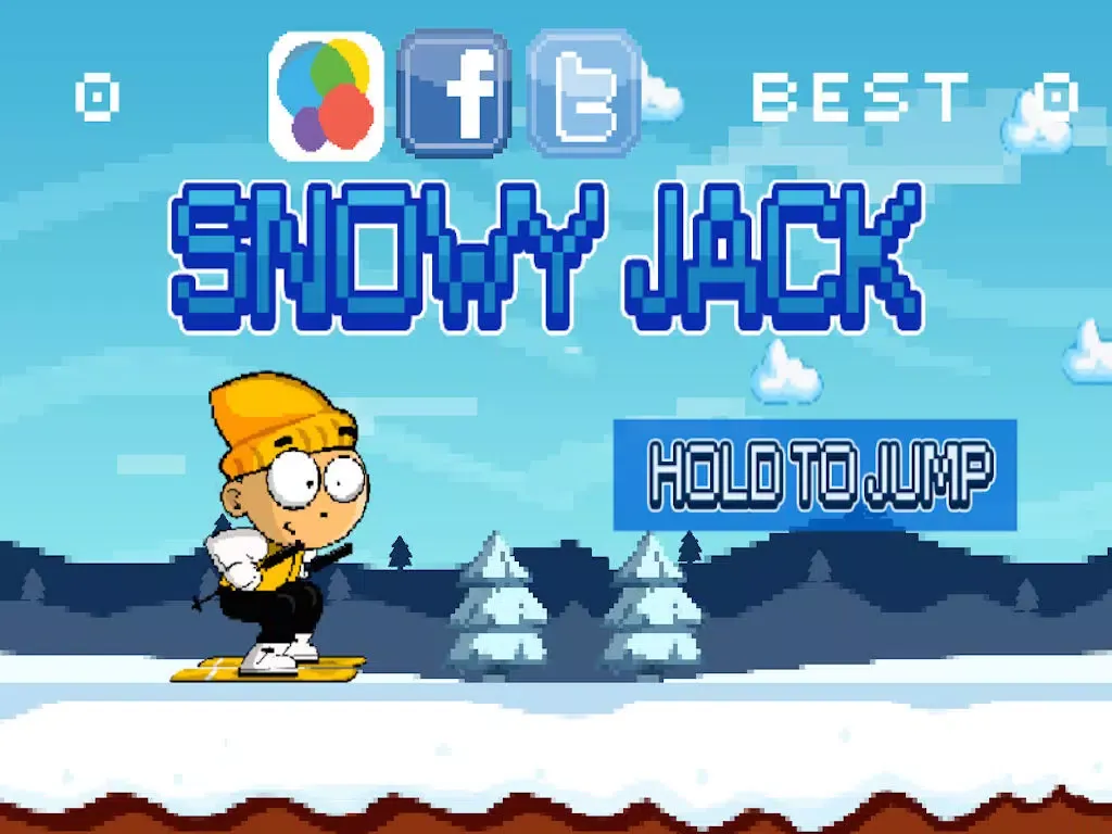 Tangkapan layar Snowy Jack iPad