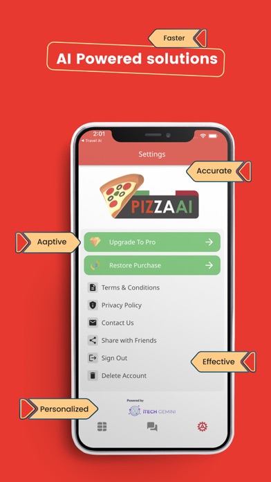 Ảnh chụp màn hình của Pizza AI