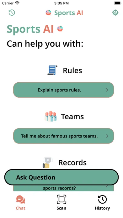 Tangkapan layar Sports AI - Ask Anything