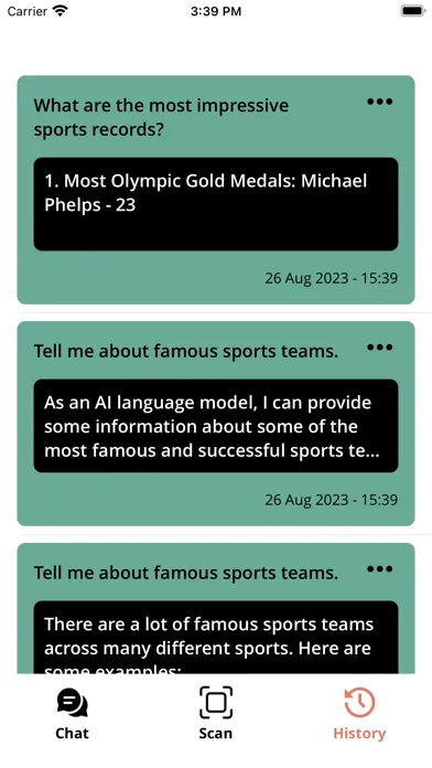 Tangkapan layar Sports AI - Ask Anything