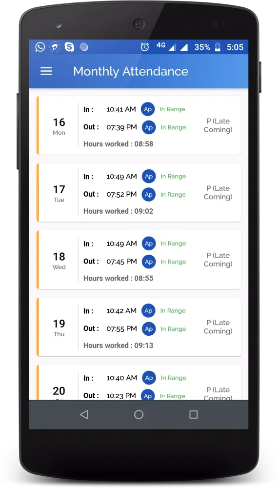 Poros - Attendance App Ekran Görüntüleri