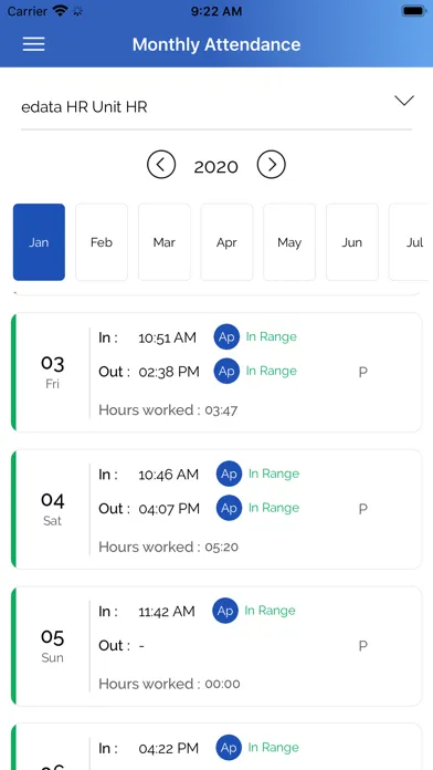 Poros - Attendance App Screenshots