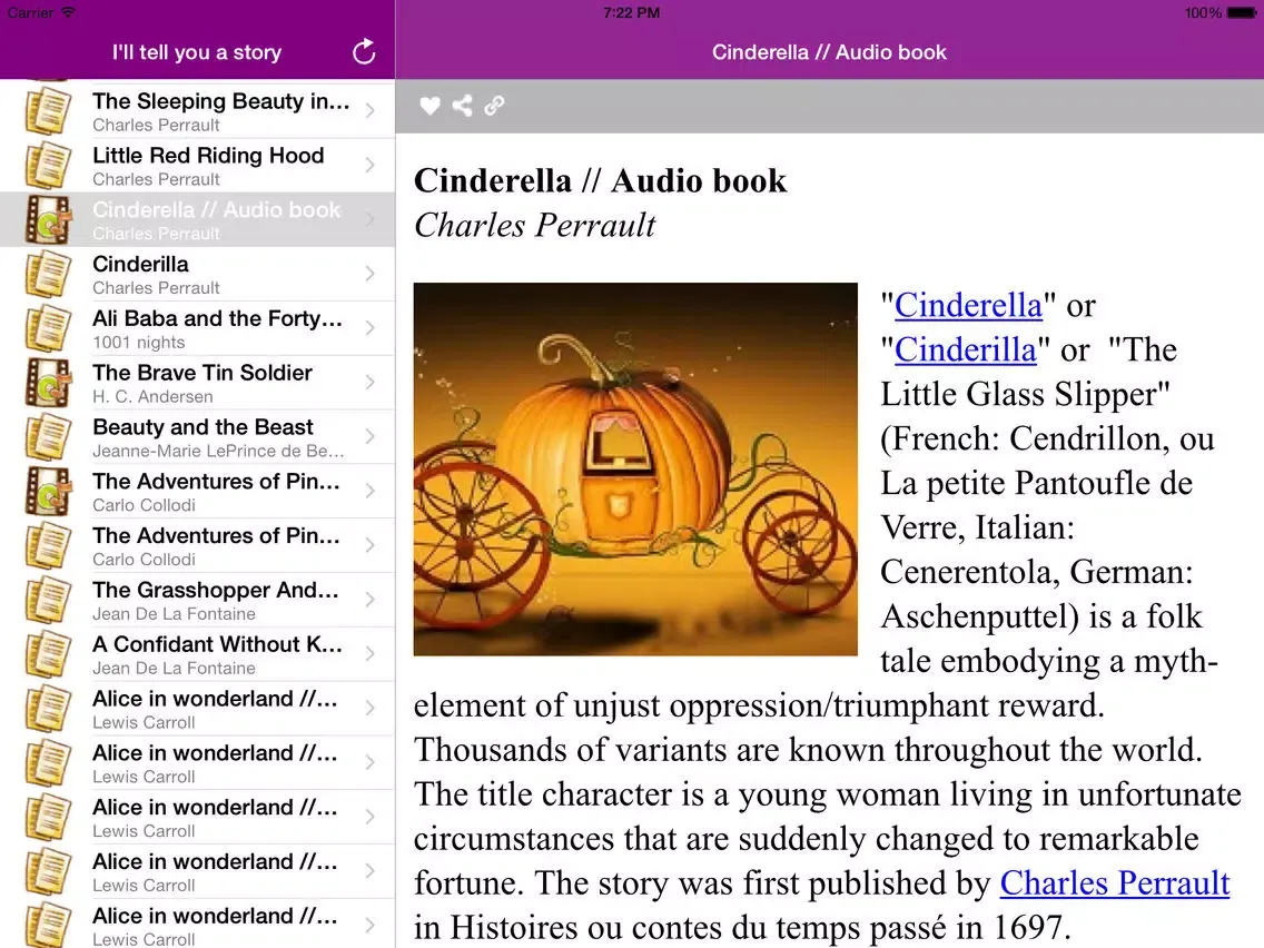 ภาพหน้าจอของ 2000 free fairy tales for children iPad 