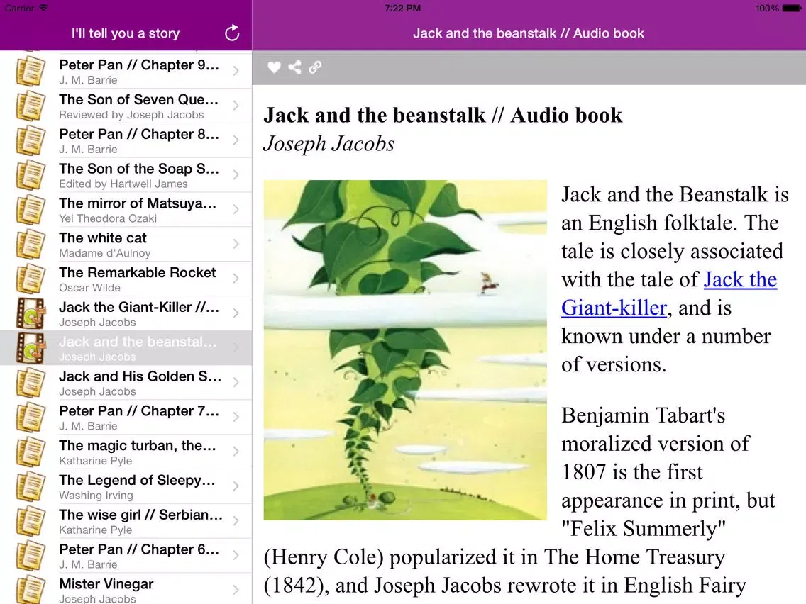ภาพหน้าจอของ 2000 free fairy tales for children iPad 