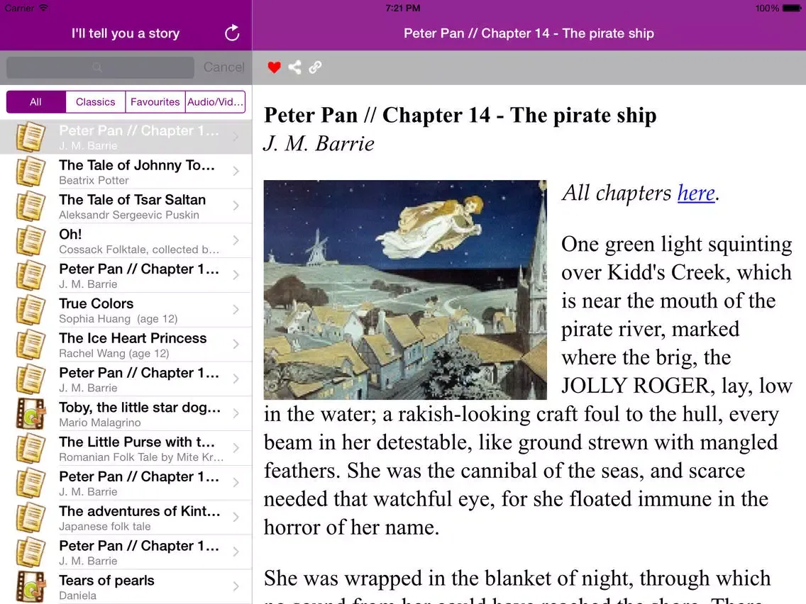 ภาพหน้าจอของ 2000 free fairy tales for children iPad 