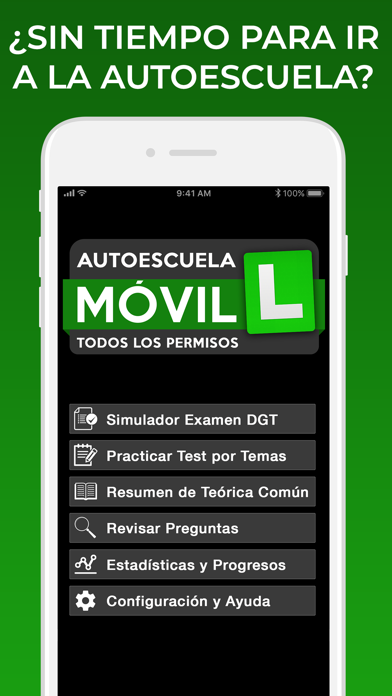 Capturas de pantalla de Autoescuela Móvil. Test DGT