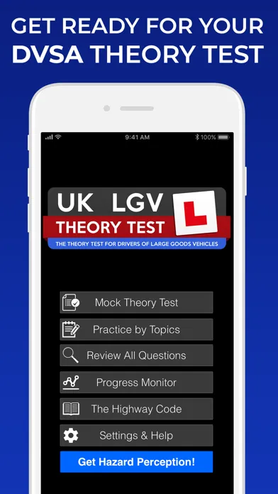 Tangkapan skrin LGV Theory Test UK 2023