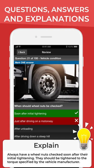 Tangkapan skrin LGV Theory Test UK 2023