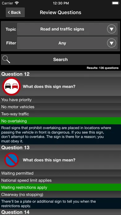 Tangkapan layar Theory Test Kit UK Car Drivers