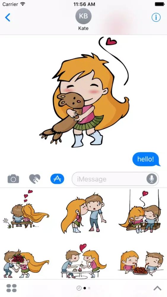 Ảnh chụp màn hình của Yolita Love Stickers