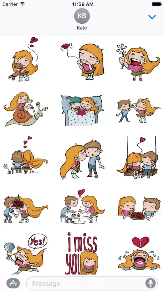 Ảnh chụp màn hình của Yolita Love Stickers