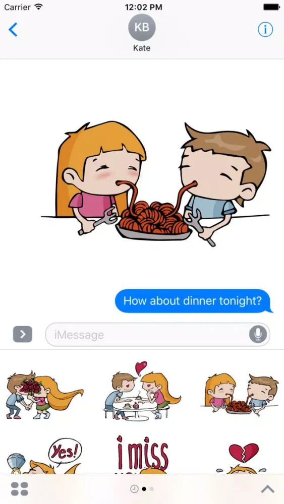 Ảnh chụp màn hình của Yolita Love Stickers