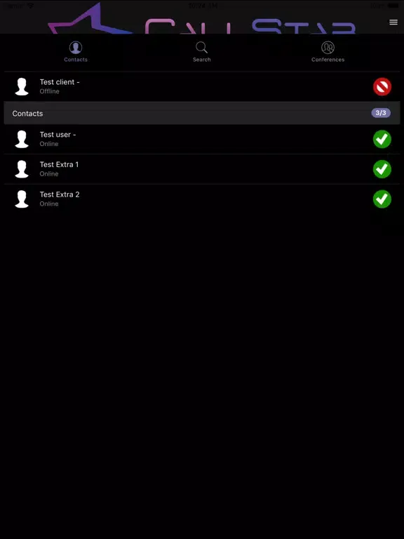 Zrzuty ekranu CallStar iPad 