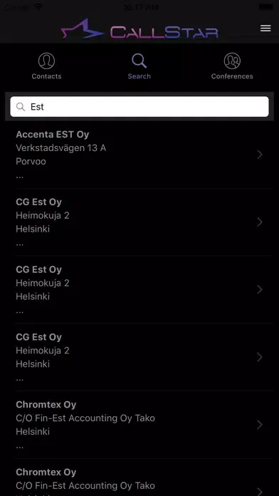 Zrzuty ekranu CallStar