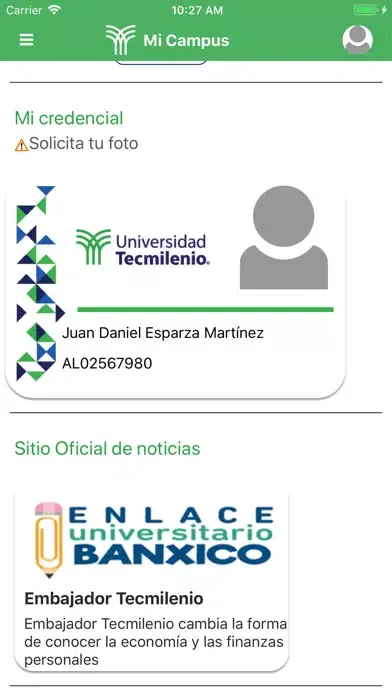 Tecmilenio móvil Screenshots