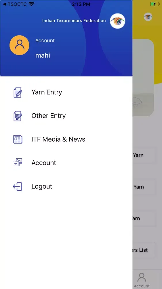 Zrzuty ekranu ITF TexTrends