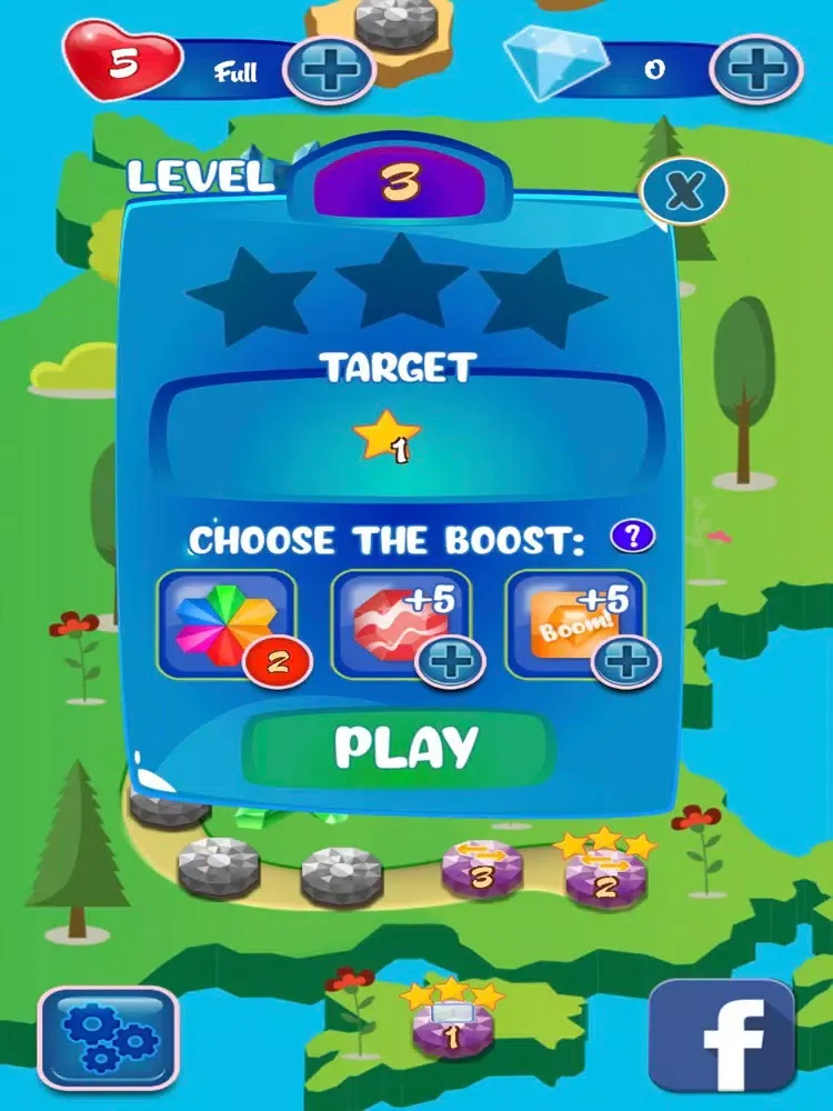 Tangkapan layar Crystal Blast Saga iPad 