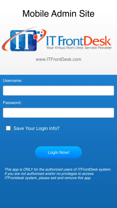 Zrzuty ekranu ITFrontDesk Admin