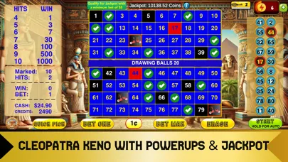 Cleopatra Keno - Bonus Keno应用截图