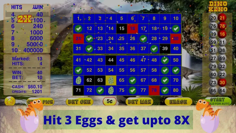صور Keno Dino Eggs - Vegas Keno