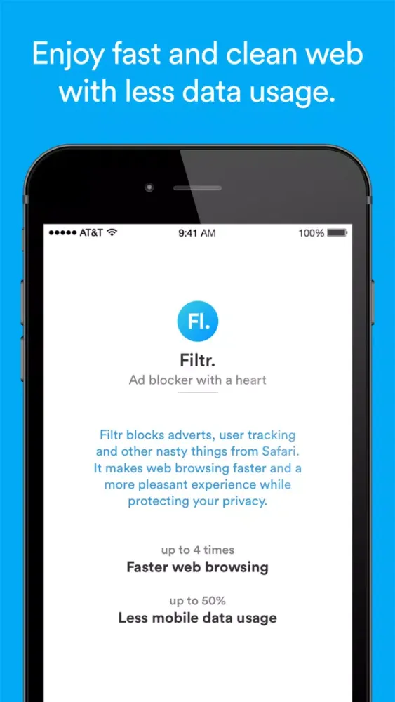 Ảnh chụp màn hình của Filtr - Ad blocker for Safari