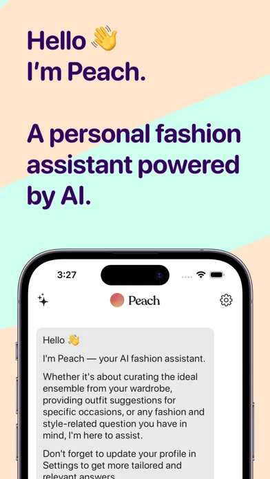 ภาพหน้าจอของ Peach: AI Fashion Assistant