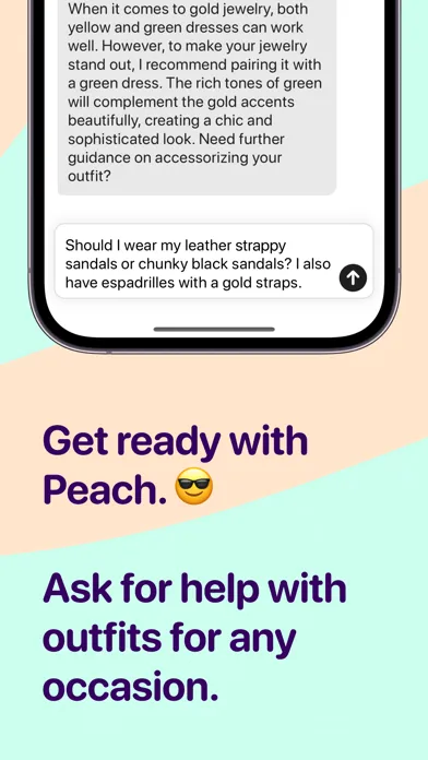 ภาพหน้าจอของ Peach: AI Fashion Assistant
