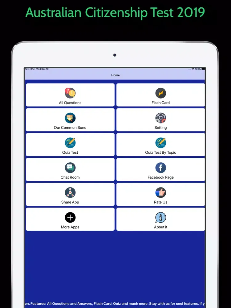 Screenshot di Australian Citizenship 2021 iPad 