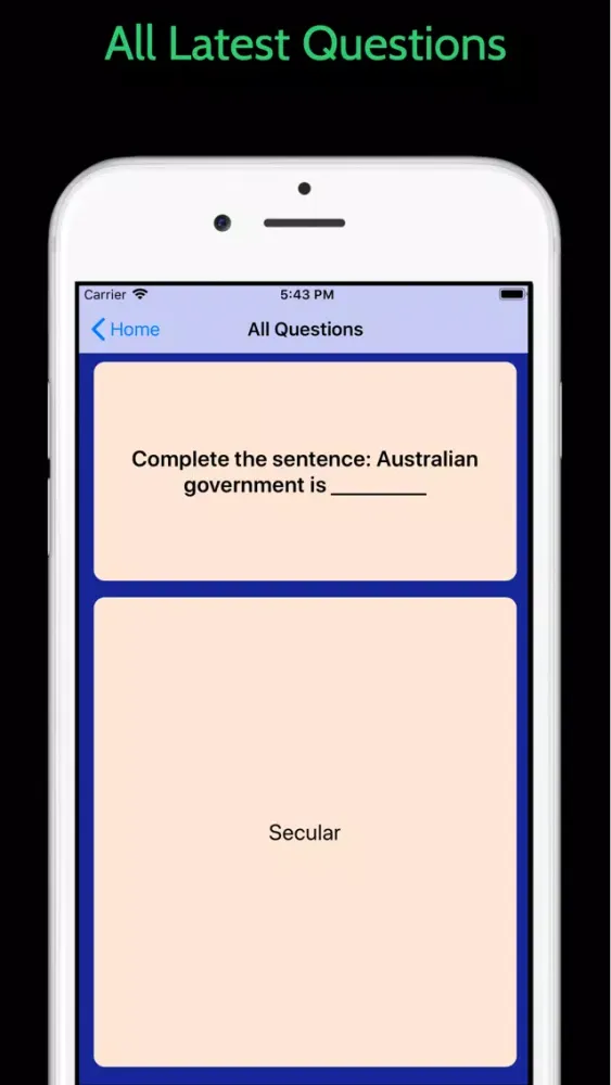 Screenshot di Australian Citizenship 2021