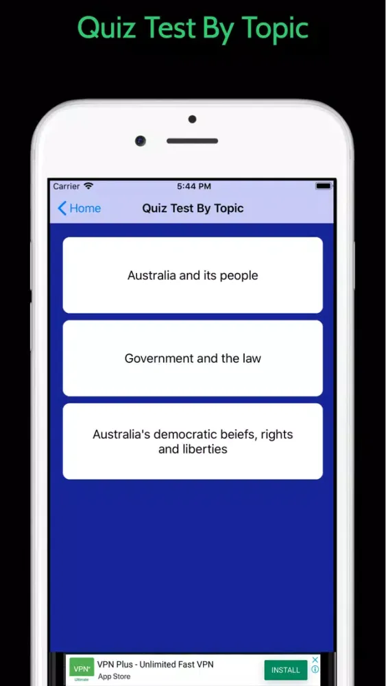 Screenshot di Australian Citizenship 2021